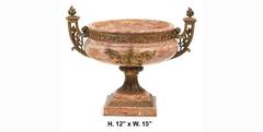 19th Century Italian Gilt Bronze Marble Urn