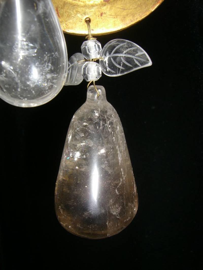 Paar Bagues Stil Bergkristall Lichterketten mit zwei Lichtern (21. Jahrhundert und zeitgenössisch) im Angebot