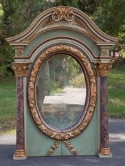 Italian Painted over Mantel Mirror, 19th Century