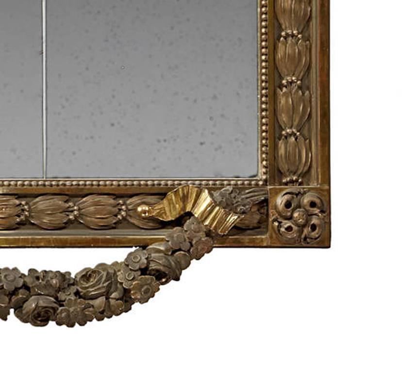 Incredible Italian Neoclassical Style Gilded Mirror, 19th Century In Good Condition In Cypress, CA