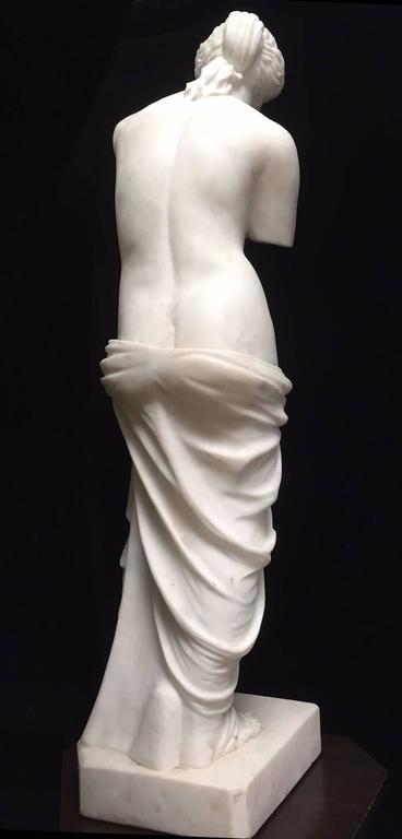 Italian Neoclassical Carved White Marble Statue Of Venus 19th Century At 1stdibs