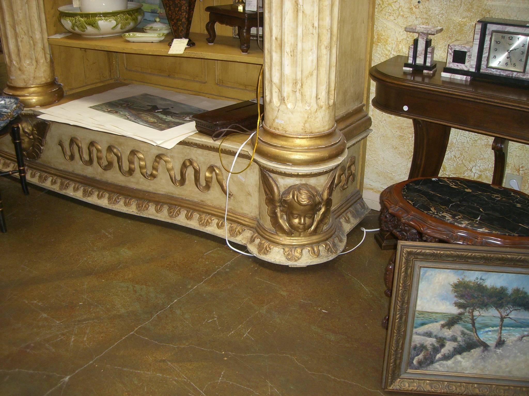 Carved 19th Century Monumental Architectural Bookcase