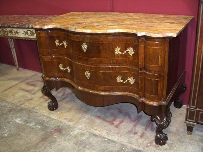 Pair of German Baroque Commodes with Marble Tops, 18th Century and ...