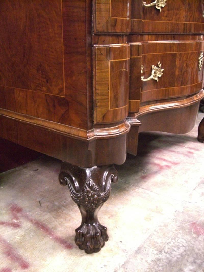 Pair of German Baroque Commodes with Marble Tops, 18th Century & Later In Good Condition In Cypress, CA