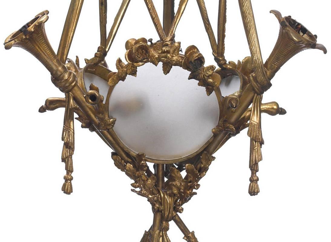 Gilt French Ormolu Eagle Chandelier, 19th Century