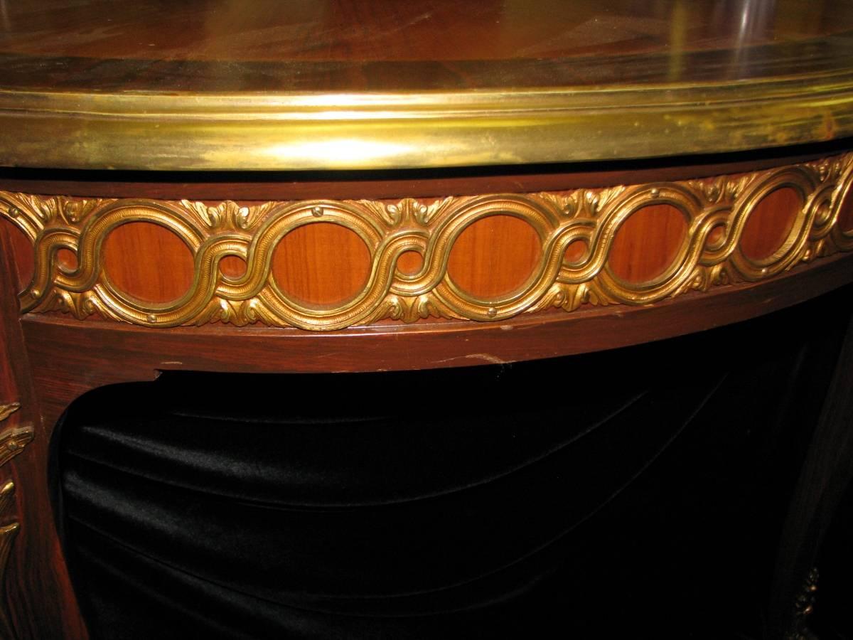 French Louis XV Style Gilt Bronze Mounted Walnut Dining Table