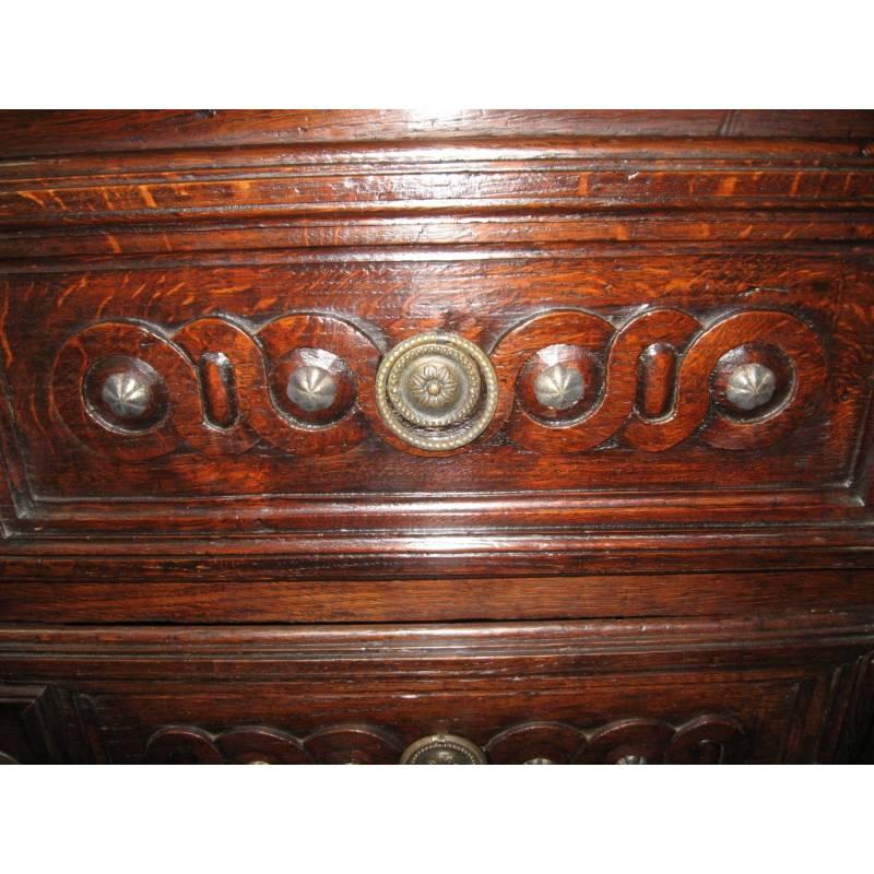 Carved French Louis XVI Provincial Oak Commode, 18th Century