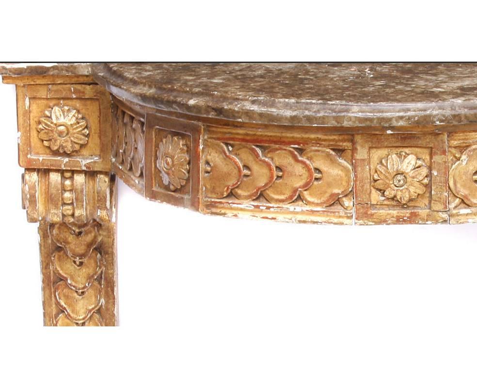 Pair of Italian Neoclassical Consoles Wall Bracket, 18th Century In Good Condition In Cypress, CA