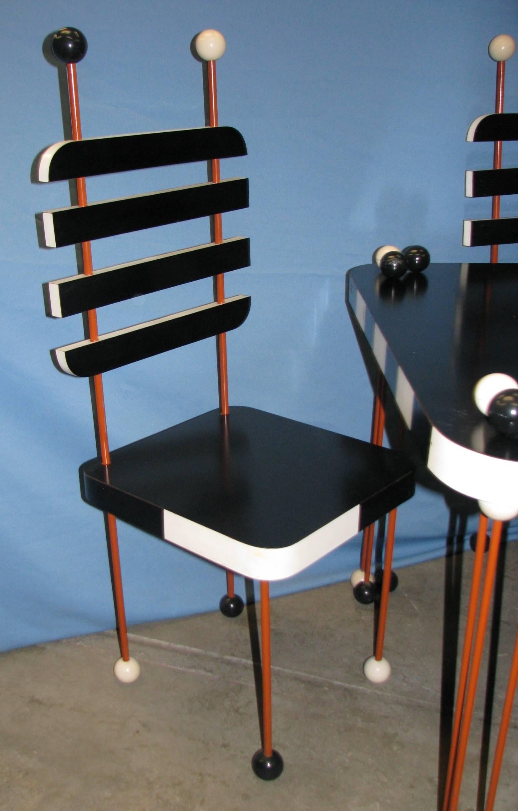 Unique Italian Modernist Five-Piece Dining Set 2