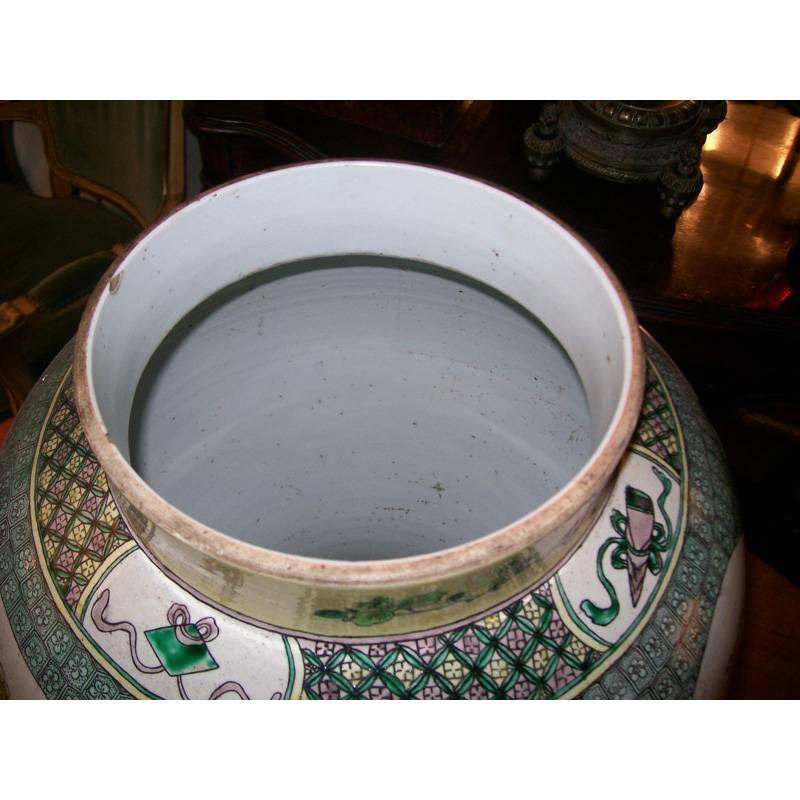 Painted Antique Chinese Kangxi Style Porcelain Ginger Jar