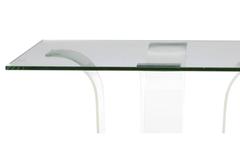 Contemporary Glass and Wood Centre Table