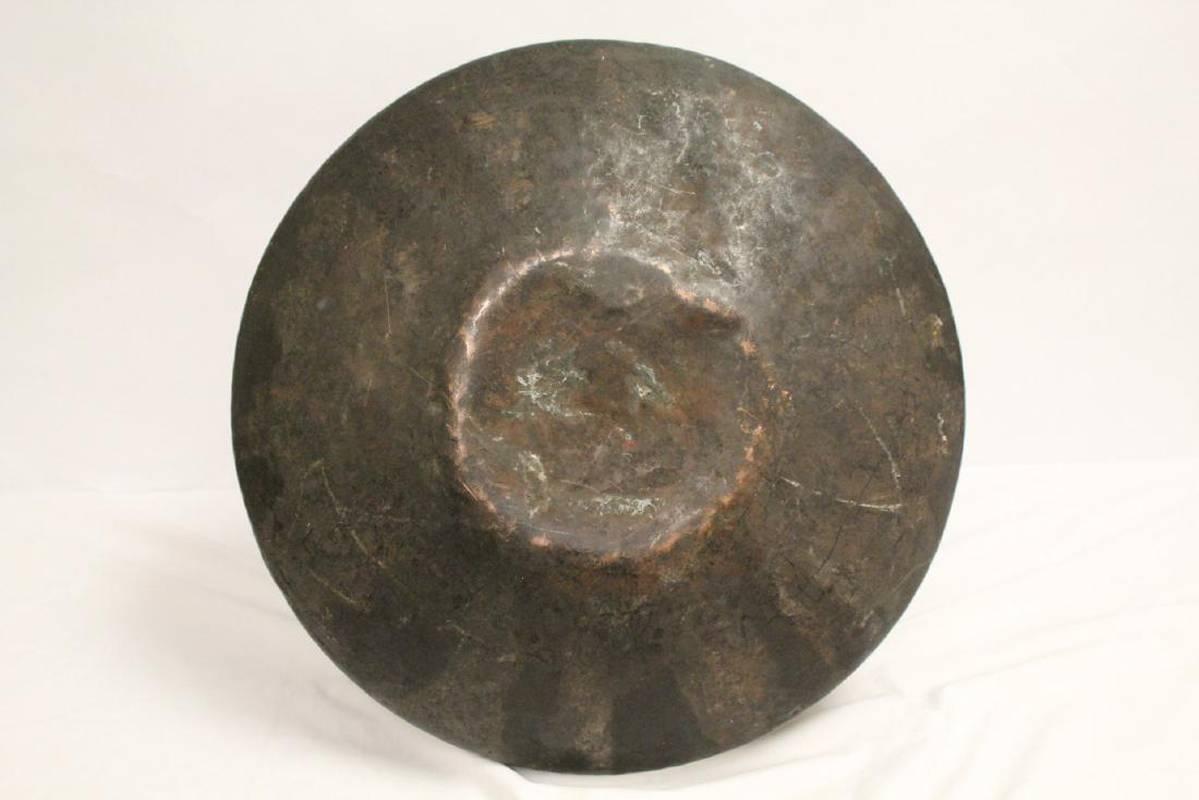 Antique Middle Eastern Hand-Hammered Bronze Water Jar For Sale 2