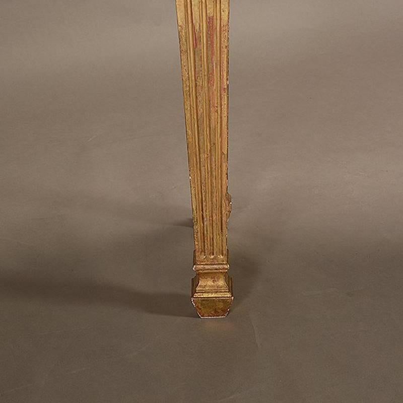 Gold Leaf Italian Neoclassical Style Giltwood Long Console Table