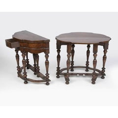Pair of English William and Mary Style Side Tables