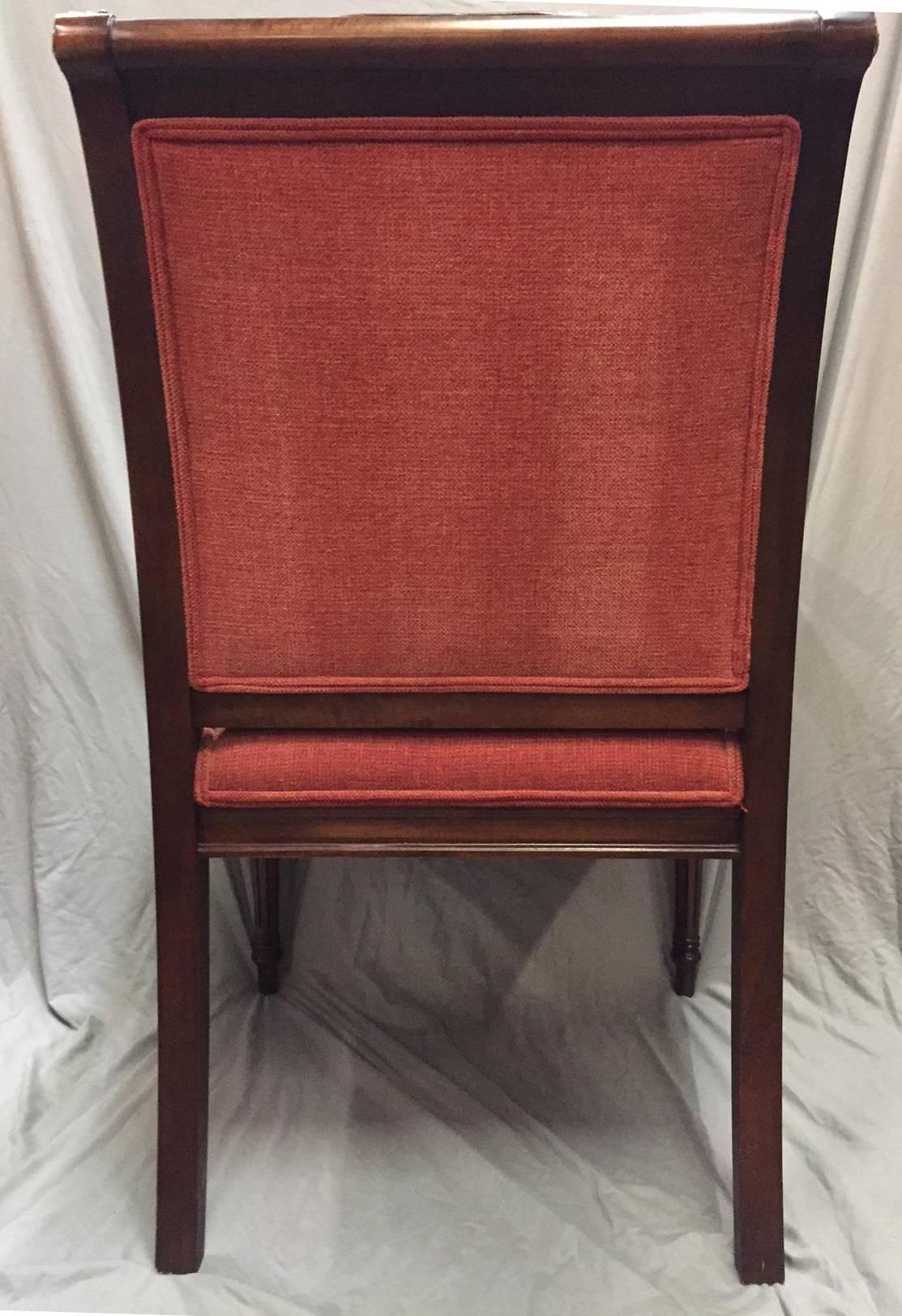 Contemporary Set of 12 Mahogany Dining Chairs by E.J. Victor
