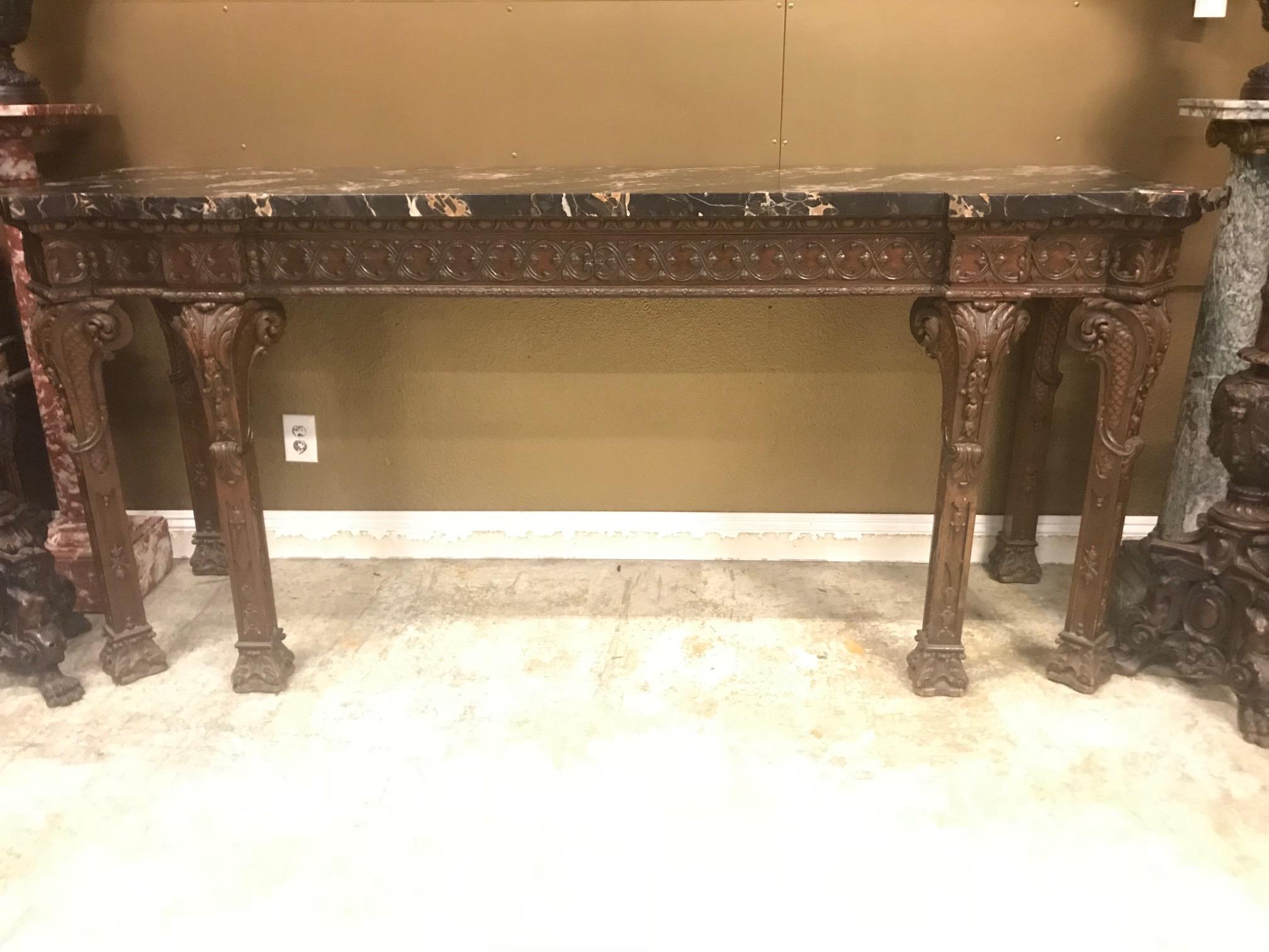 George III Style Carved Console, 19th Century 13