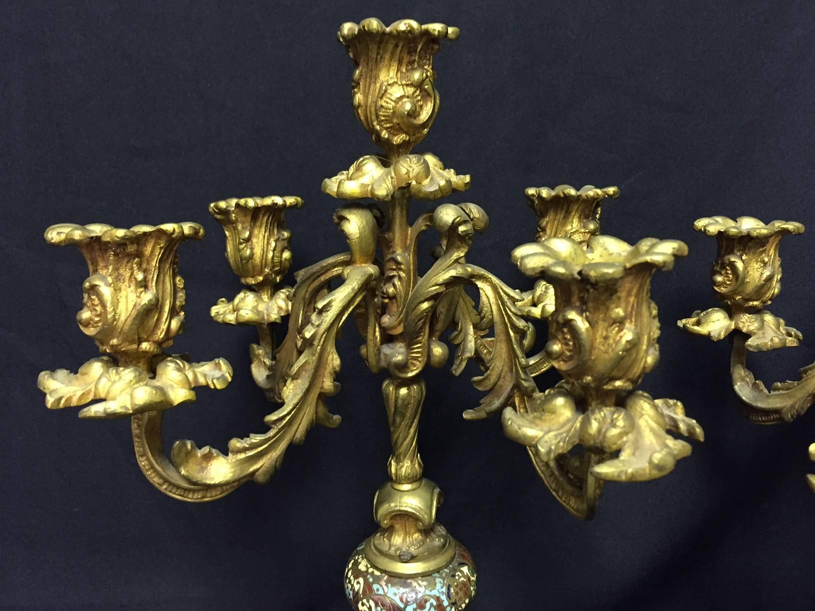 french rococo candelabras