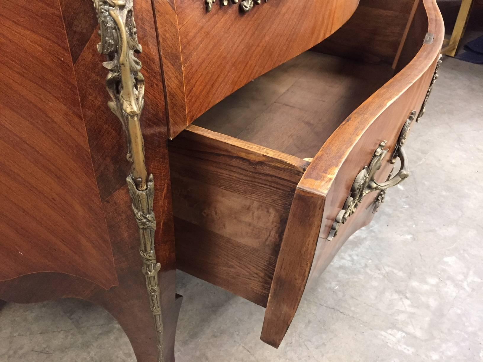 French Louis XV Style Inlaid Commode signed TARELLO, circa 1900