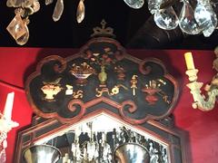 Pair of Chinese Jade-Cinnabar and Gemstone Inlaid Mirrors