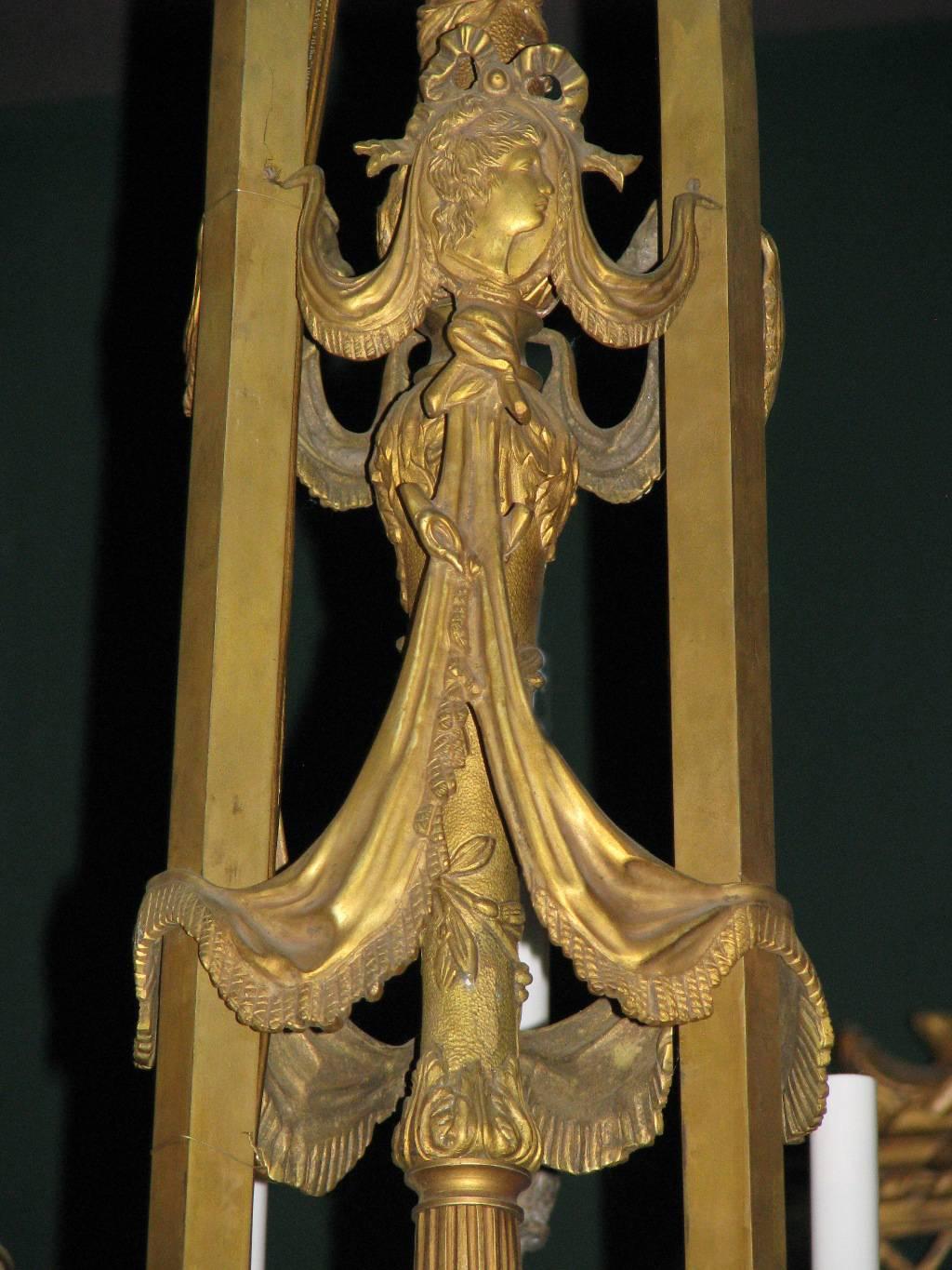 Louis XV Style Bronze Figural Thirty-Nine-Light Chandelier 2