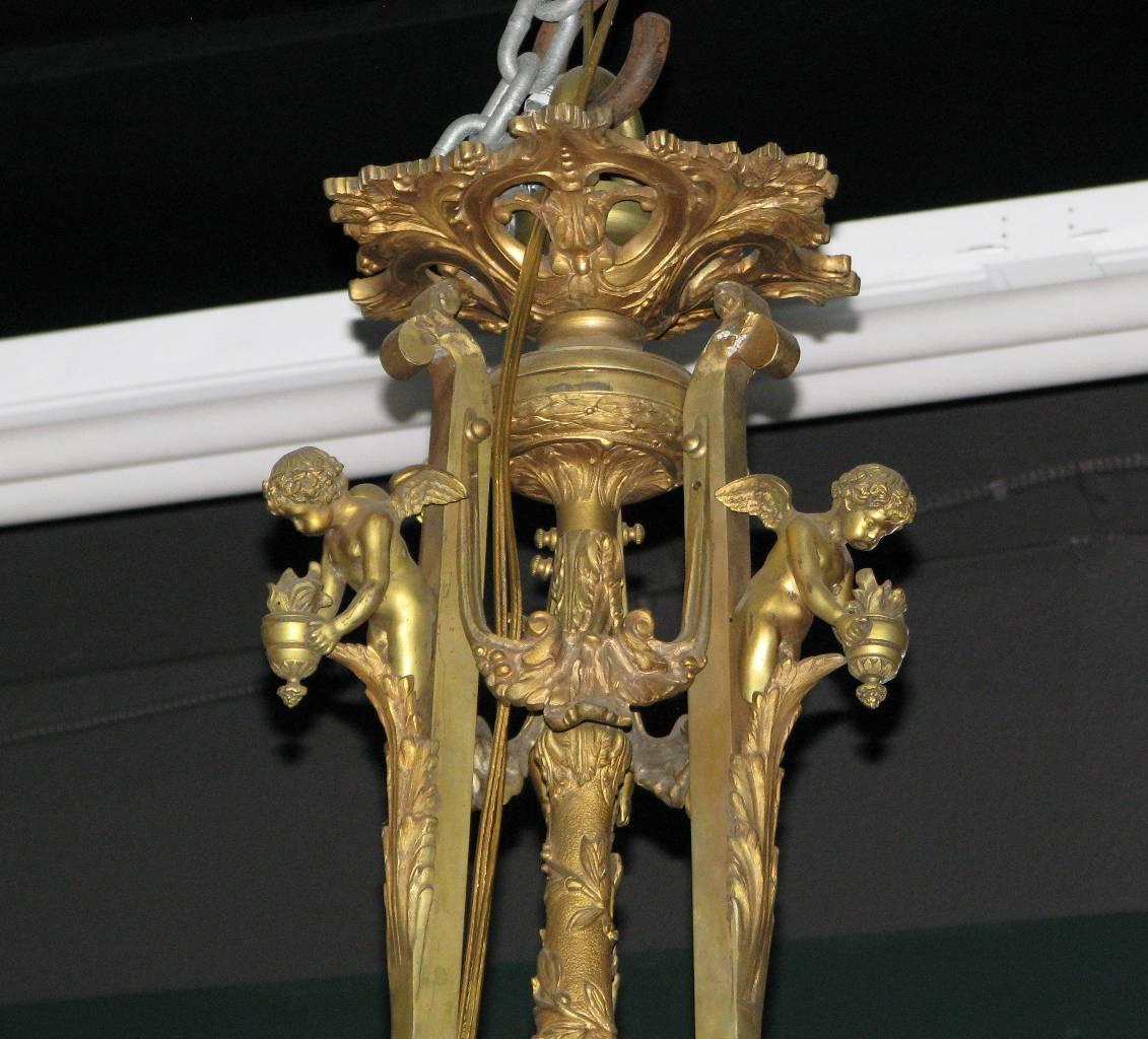 Louis XV Style Bronze Figural Thirty-Nine-Light Chandelier 1