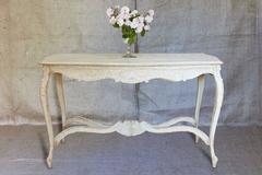 19th Century French Table in original paint with Rococo style Shell Carving
