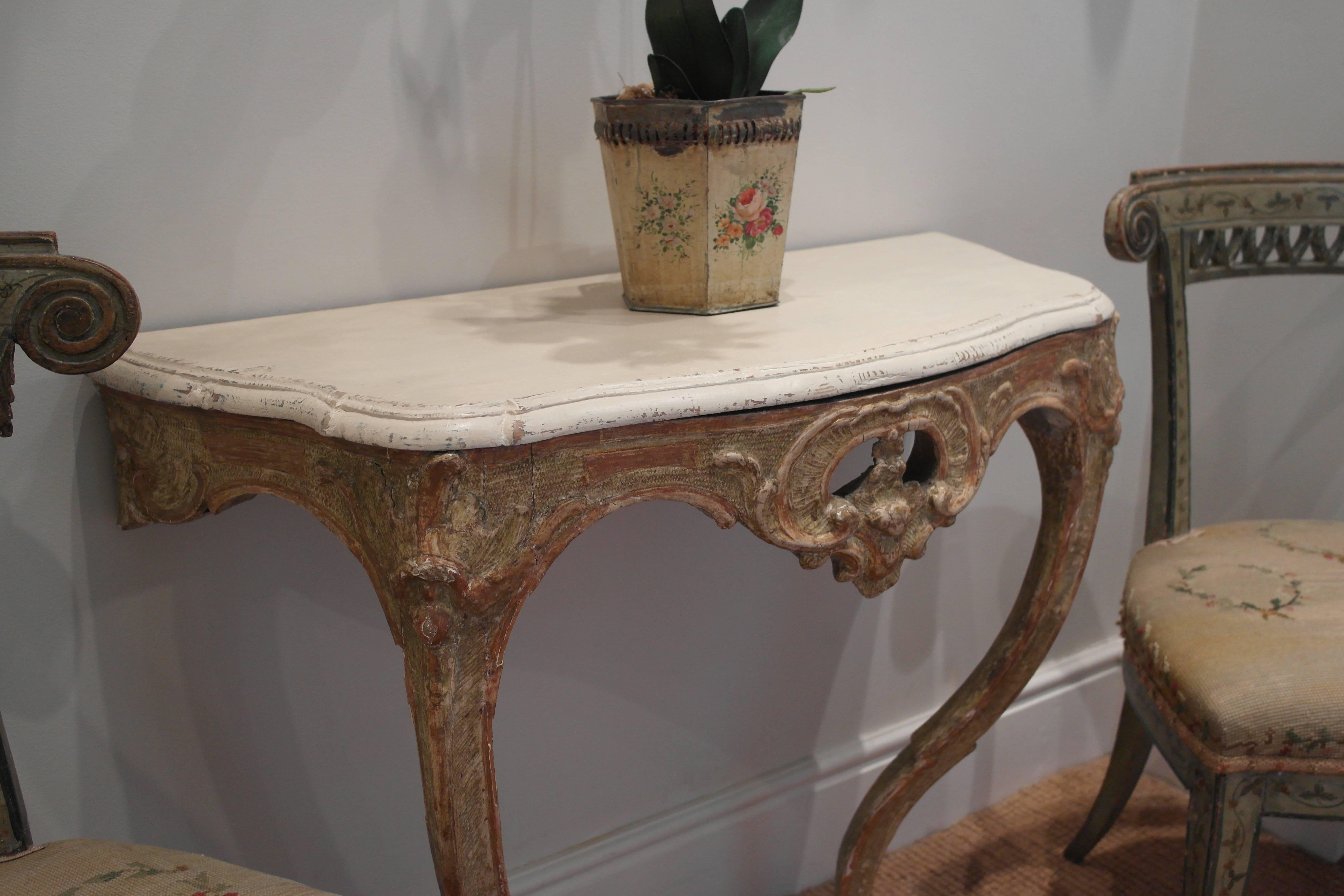 Rococo 18th Century Swedish Console Table