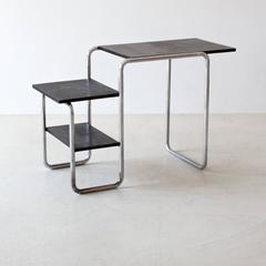 Bauhaus Tubular Steel Typewriter Table by Marcel Breuer, Thonet, 1928