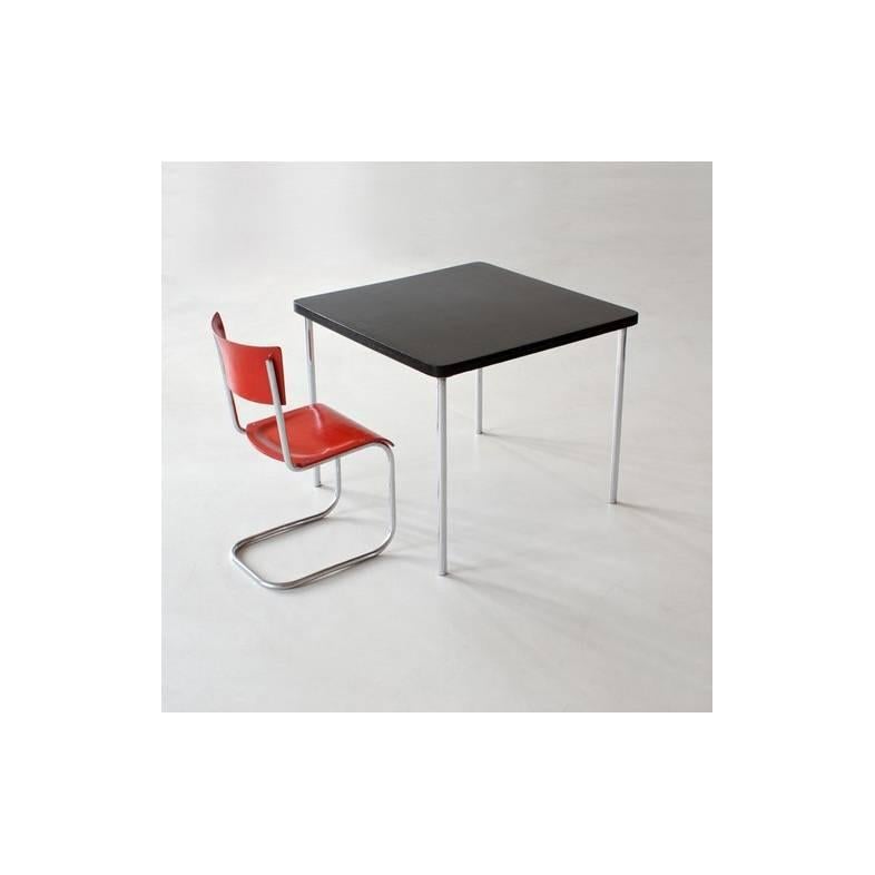 German Bauhaus, Original Tubular Steel Thonet B 14 Table by Marcel Breuer, circa 1930