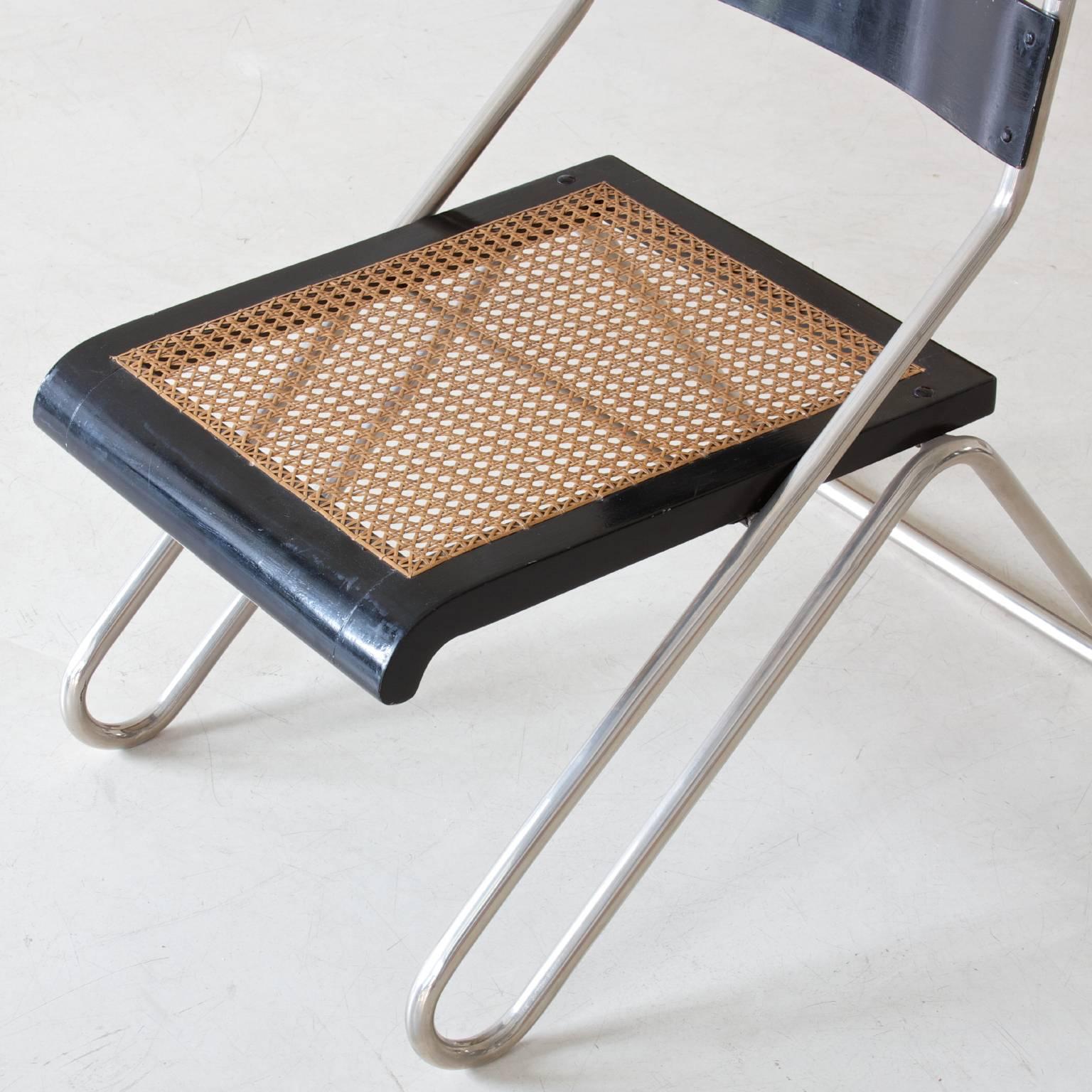 Lacquered Bauhaus Tubular Steel Chair by Erich Dieckmann, Manufactured by Cebaso, 1931