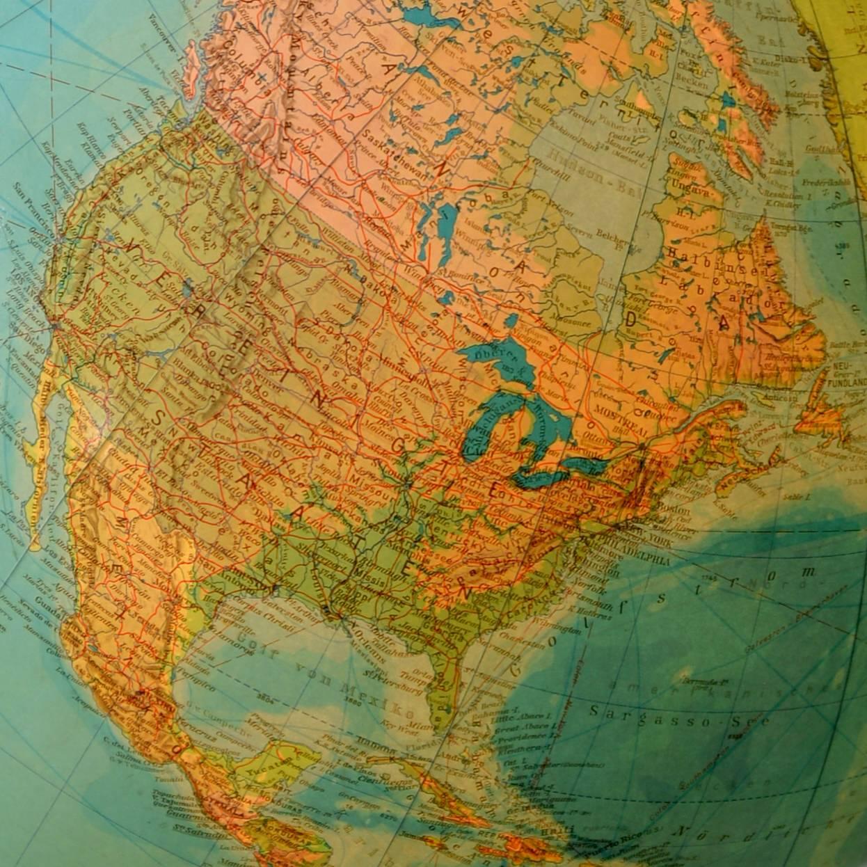 Mid-20th Century Columbus-Duo Standing Globe, So Called 