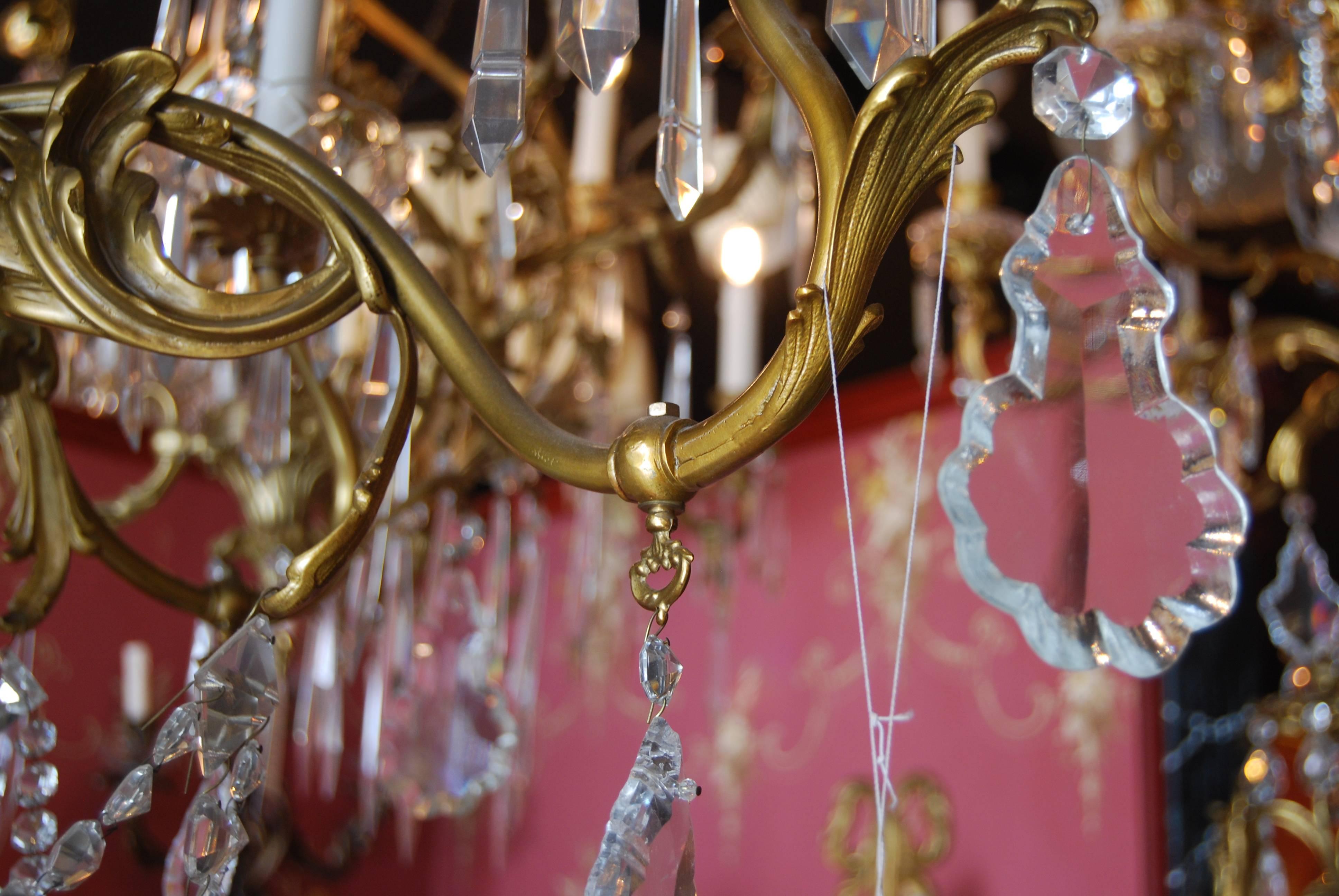 Gilt Classic French Chandelier in Rococo Style of Louis XV For Sale