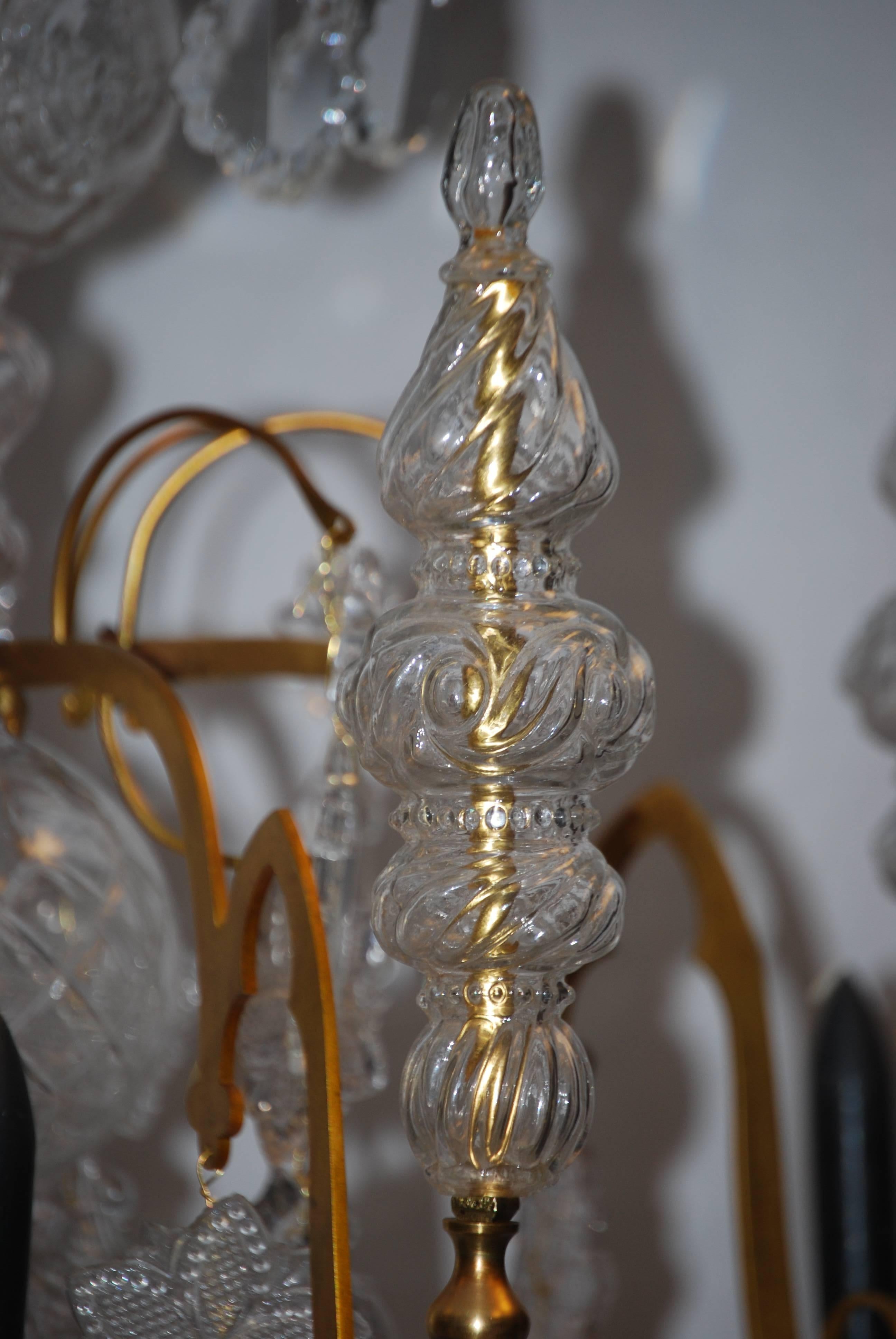 Cast Mid-18th Century Louis XV Style Chandelier from France For Sale