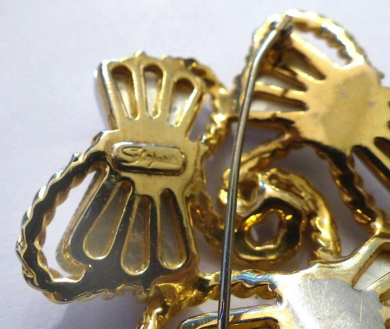 1950s Schiaparelli Gold And Silver Bow Brooch At 1stDibs