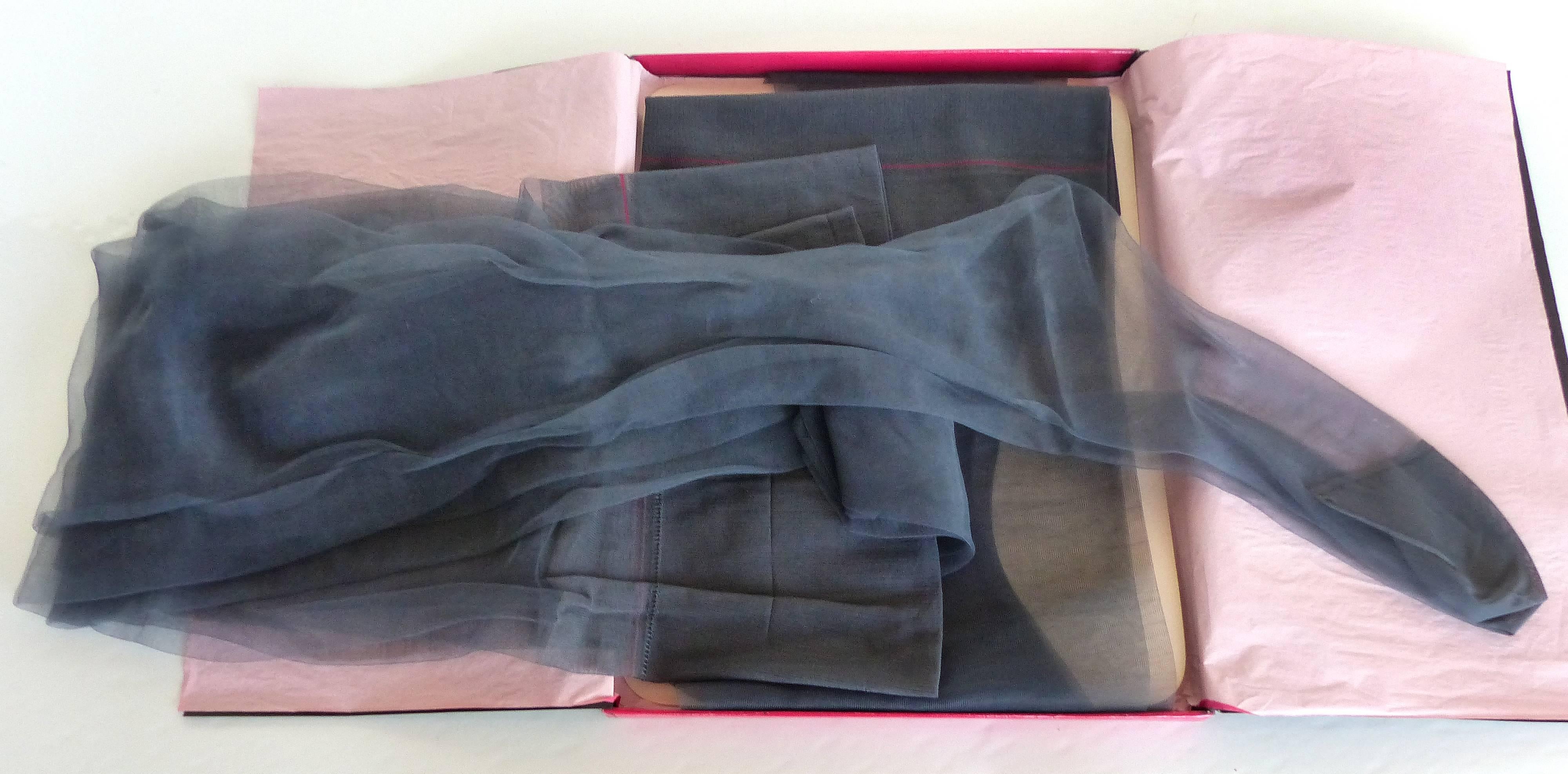 French Mid-20th Century Set of Schiapparelli Stockings in the Original Box For Sale