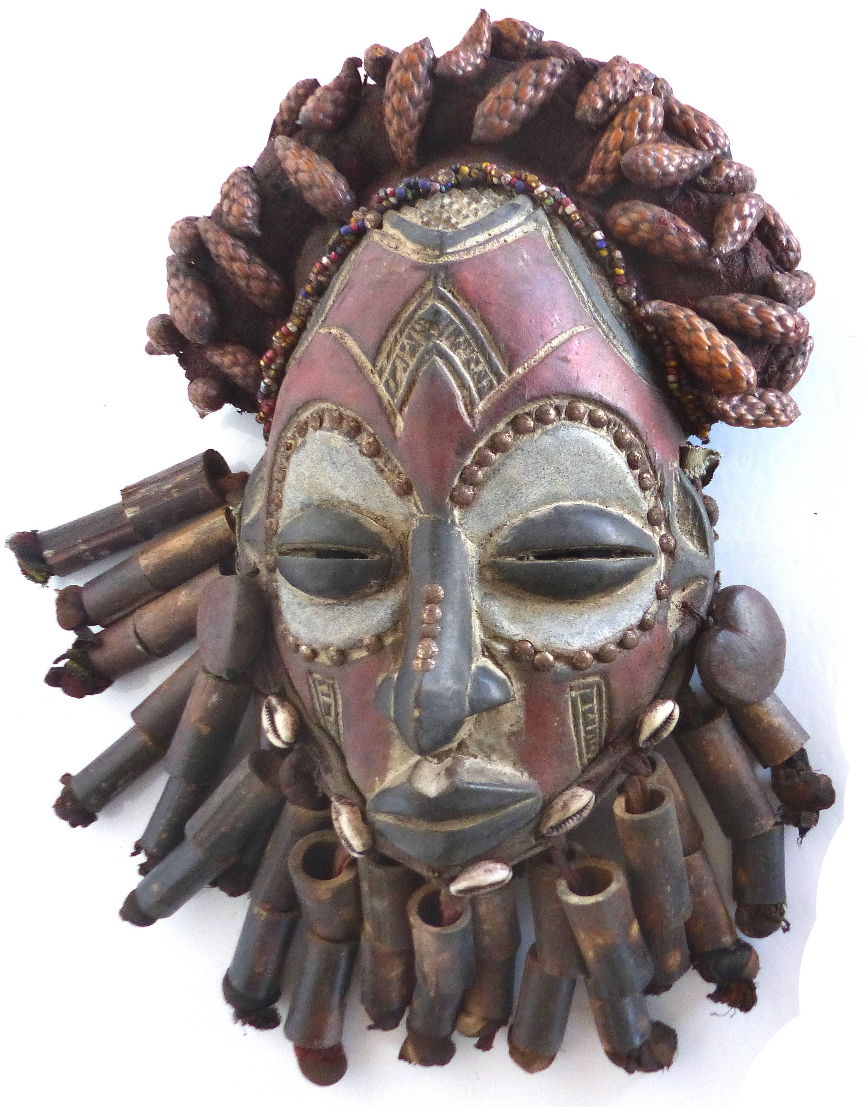 Cameroonian 20th Century Bamileke West African Ceremonial Mask
