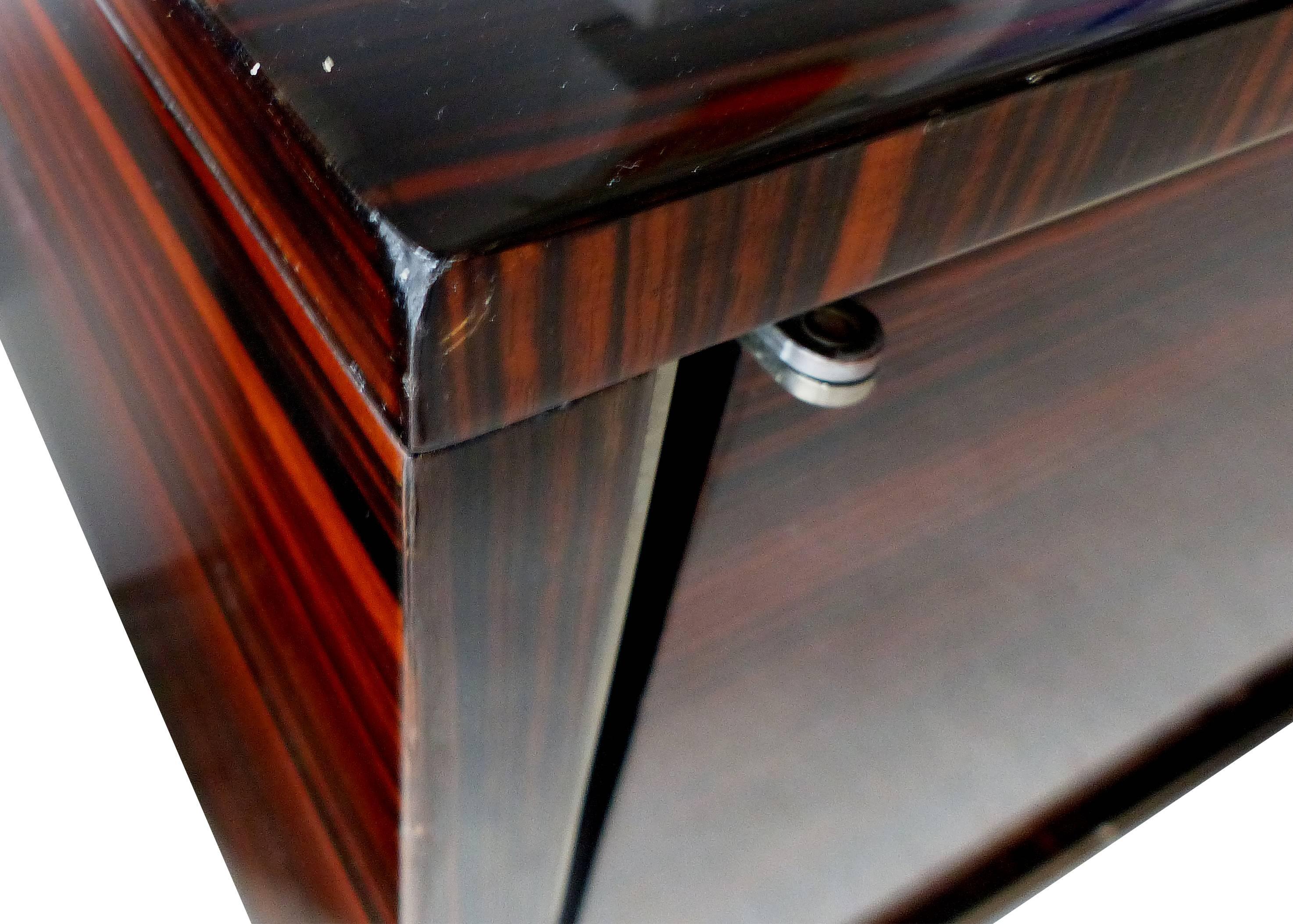 1930s French Art Deco Macassar and Ebony Credenza with Bar Compartment 4