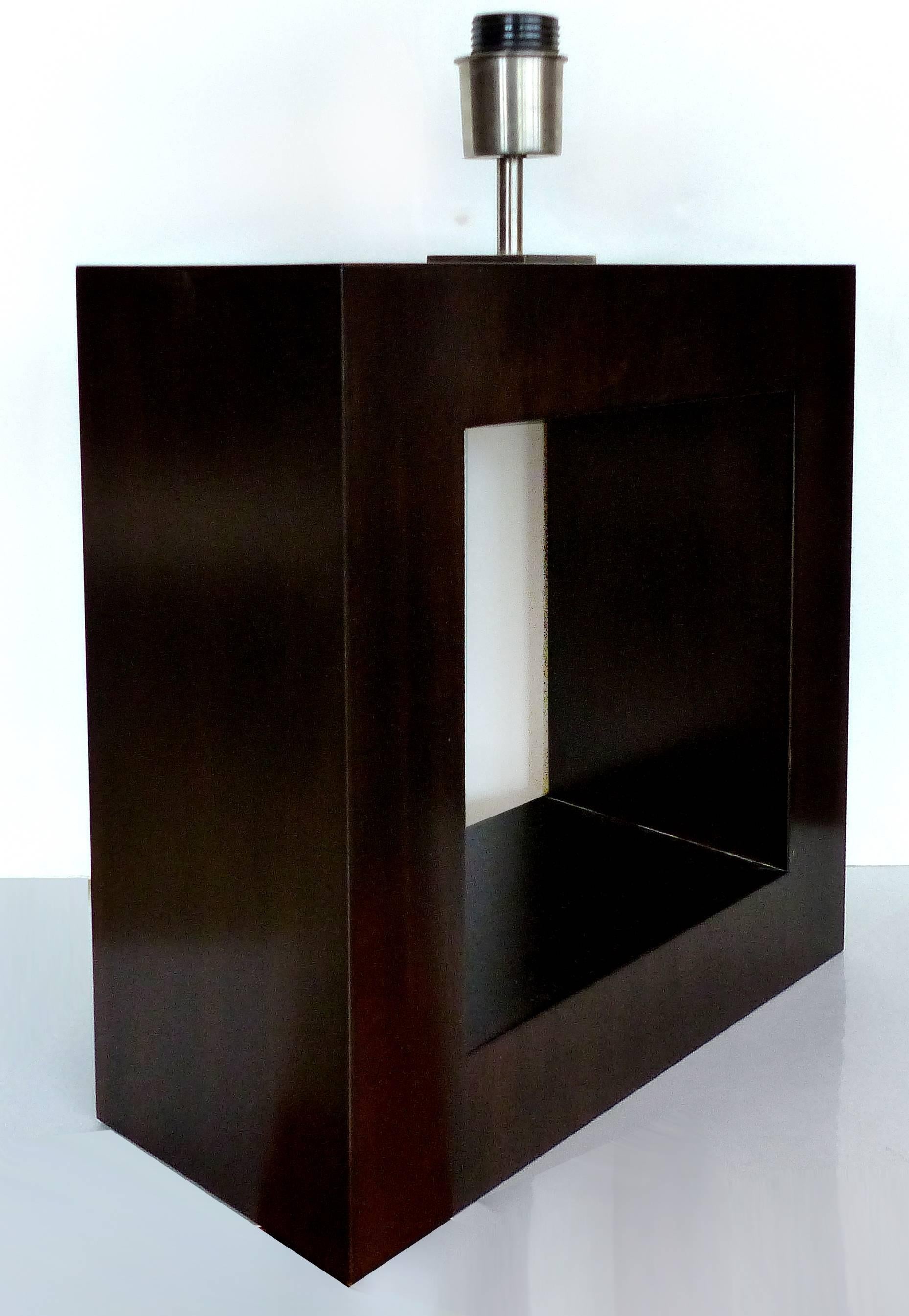 Mid-Century Modern Mid-Century Black Ebonized Wood Table Lamp