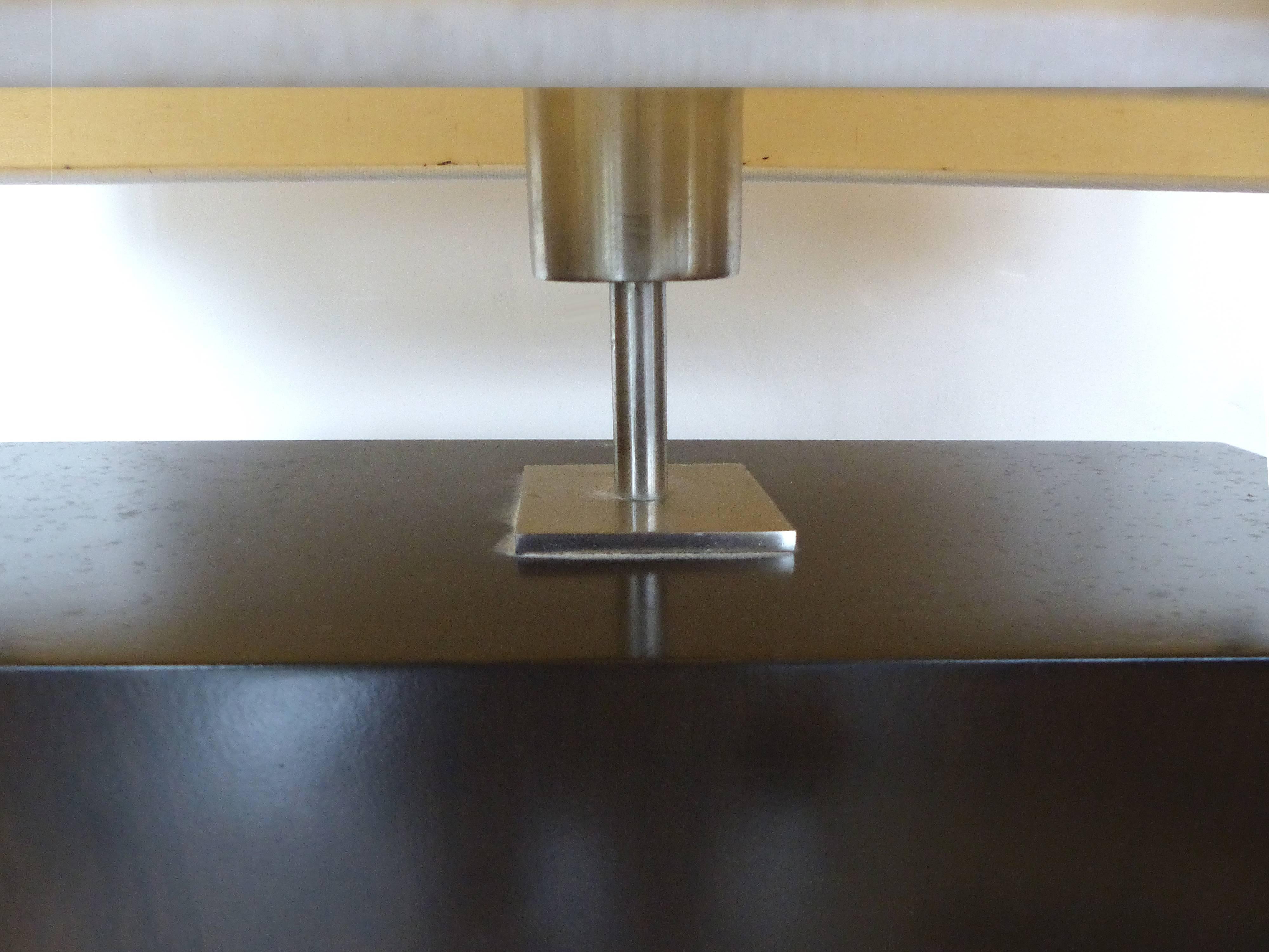 North American Mid-Century Black Ebonized Wood Table Lamp