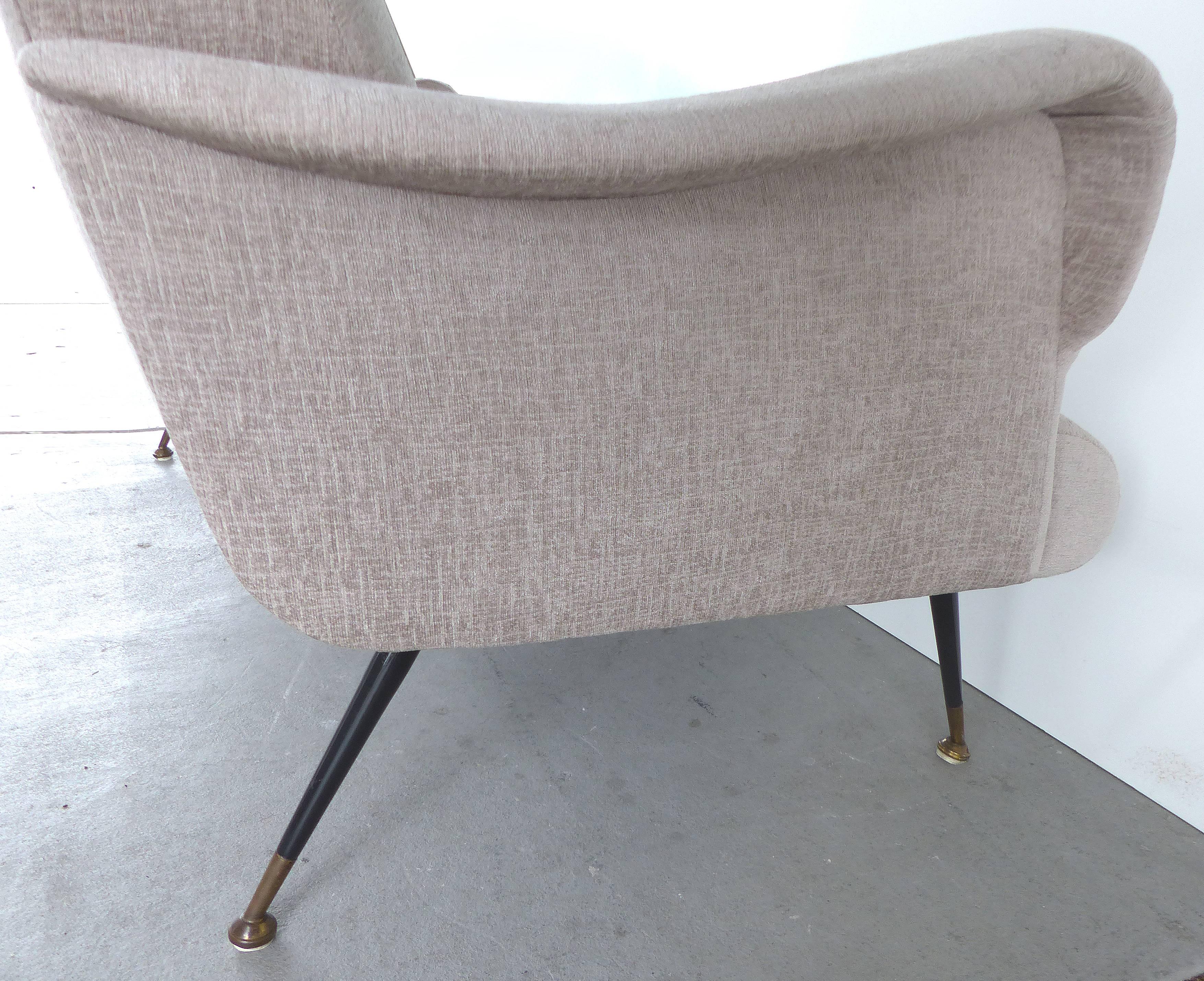 Mid-20th Century 1950s Italian Modern Settee in Velvet