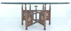 20th Century Morrocan Bone Inlaid Coffee Table