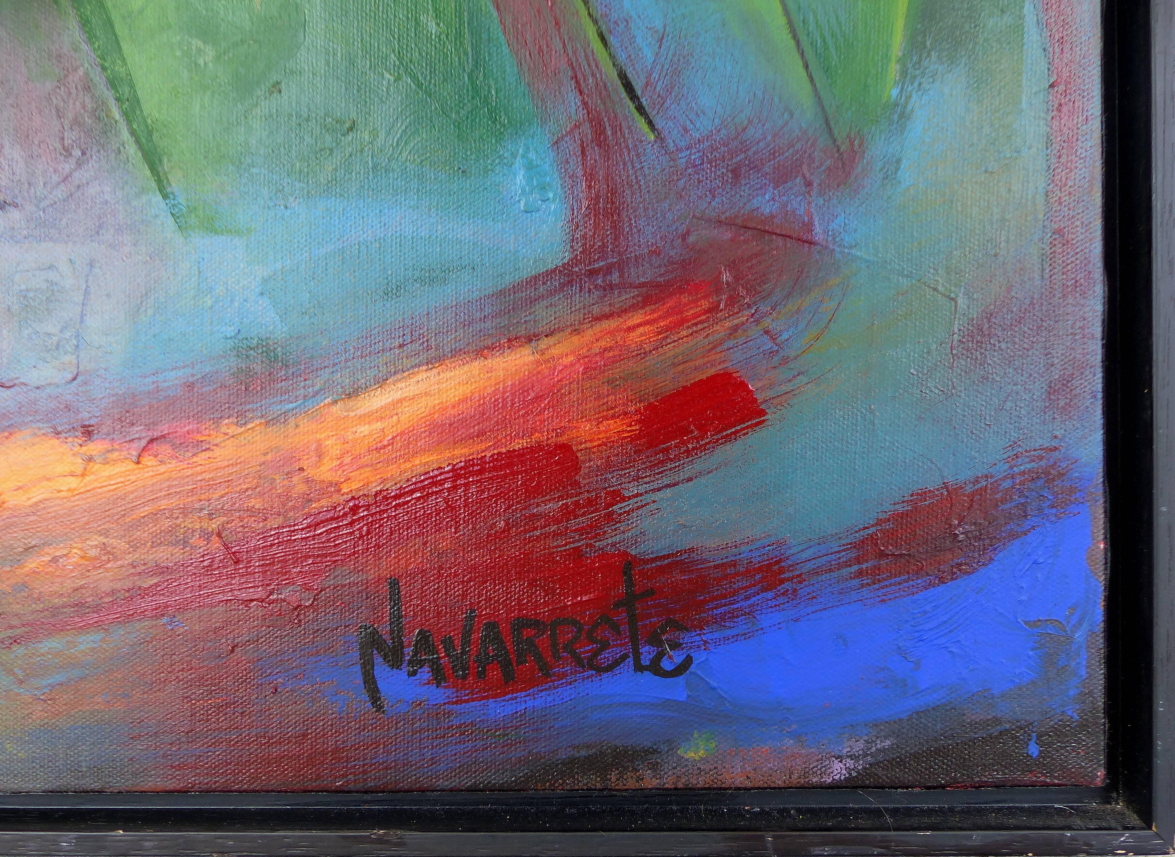 Modern Contemporary Abstract Painting by Cuban-American Artist by Juan A. Navarrete