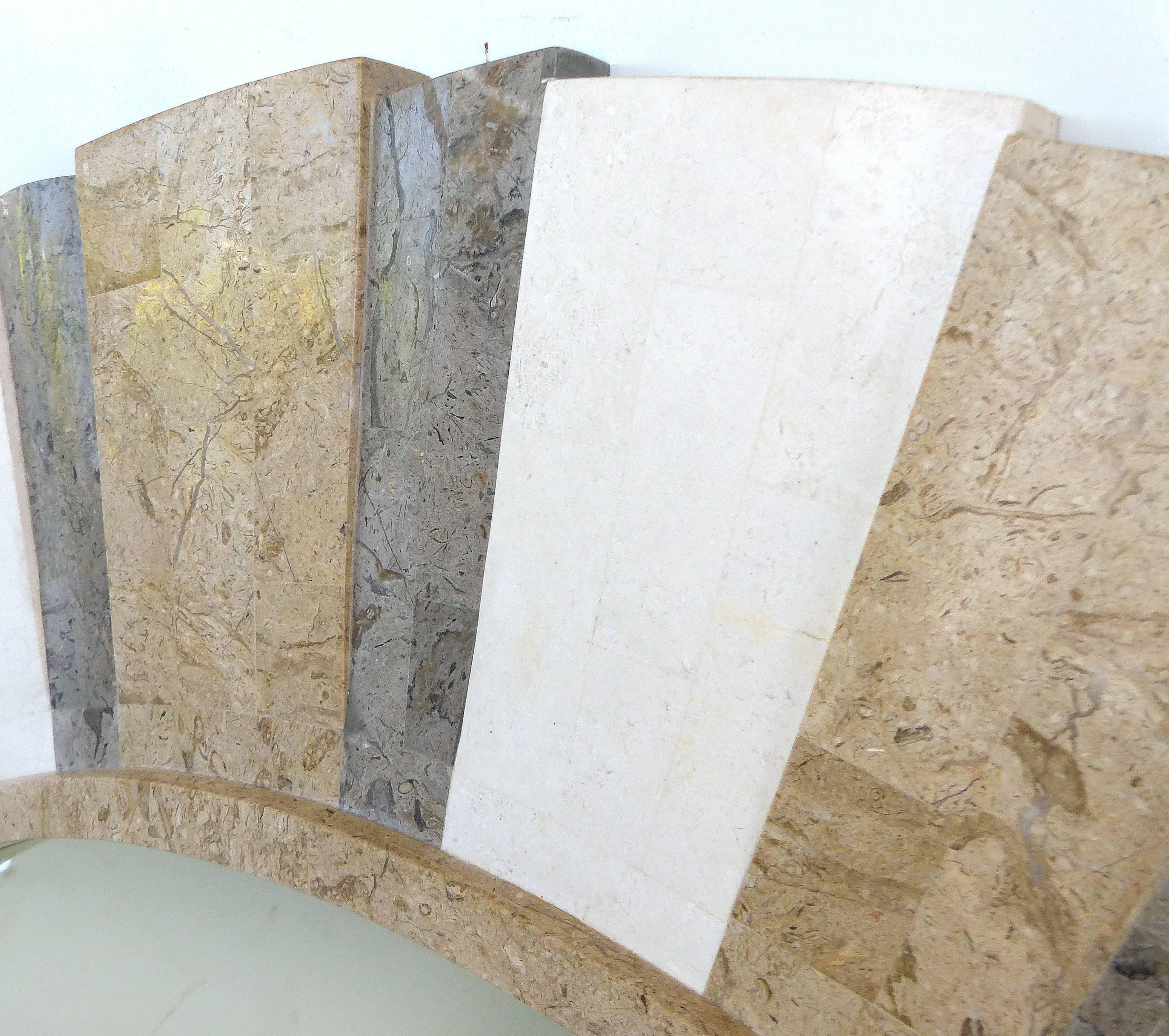 Modern Tessellated Stone Mirror by Oggetti