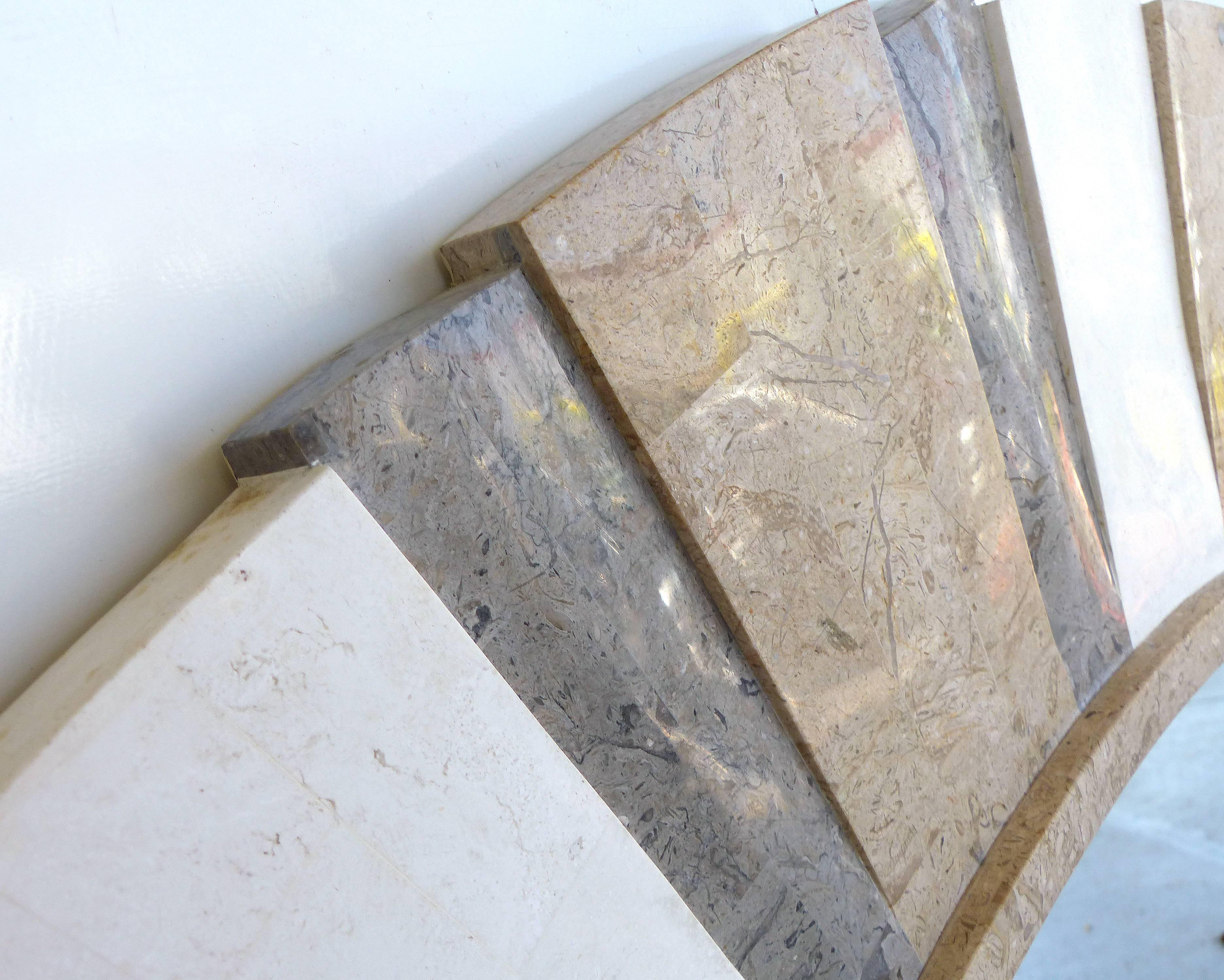 Tessellated Stone Mirror by Oggetti In Excellent Condition In Miami, FL