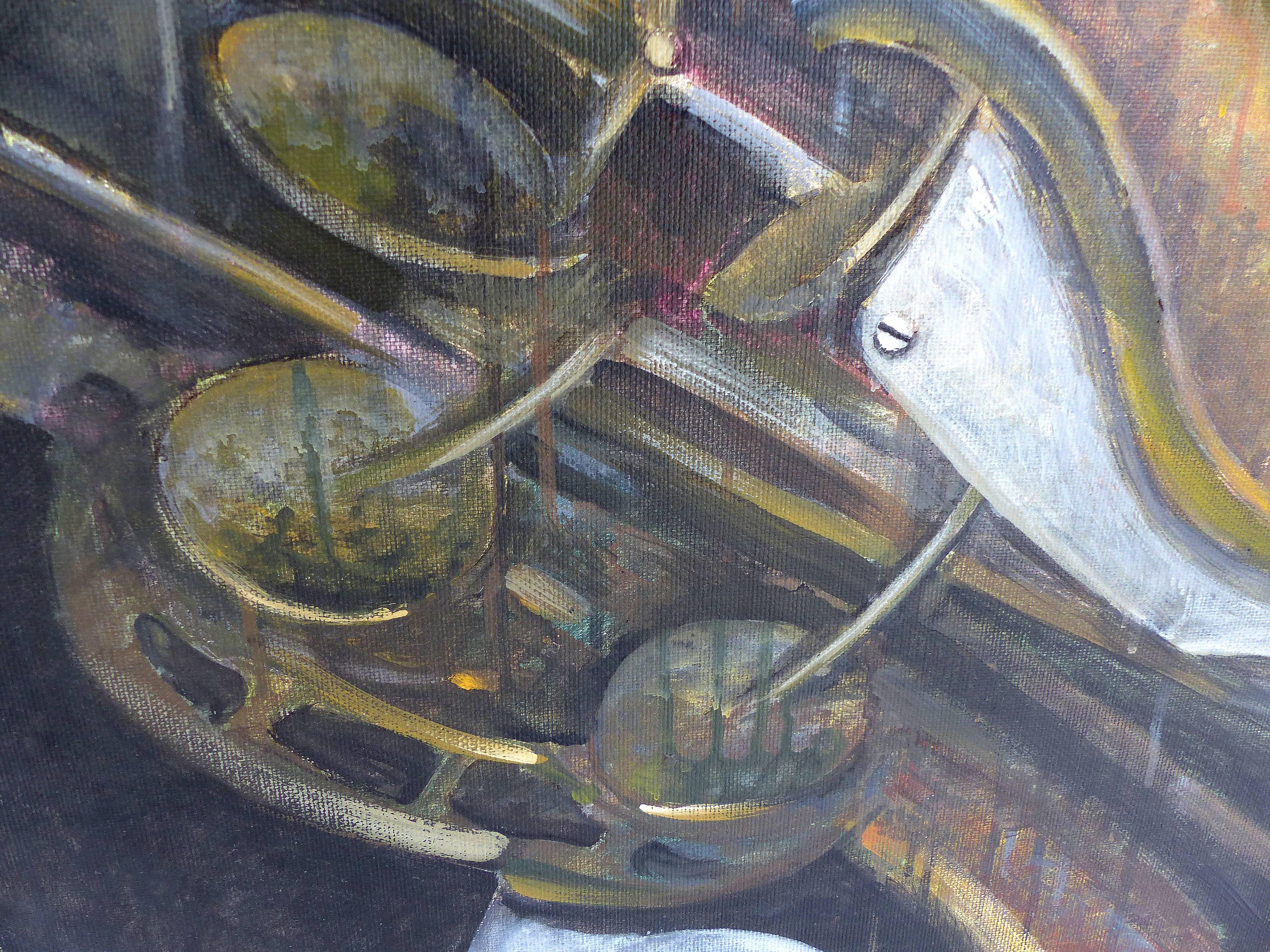 Impetuous Violinist, Ölgemälde auf Leinwand, Jesus Marcos (Ende des 20. Jahrhunderts) im Angebot