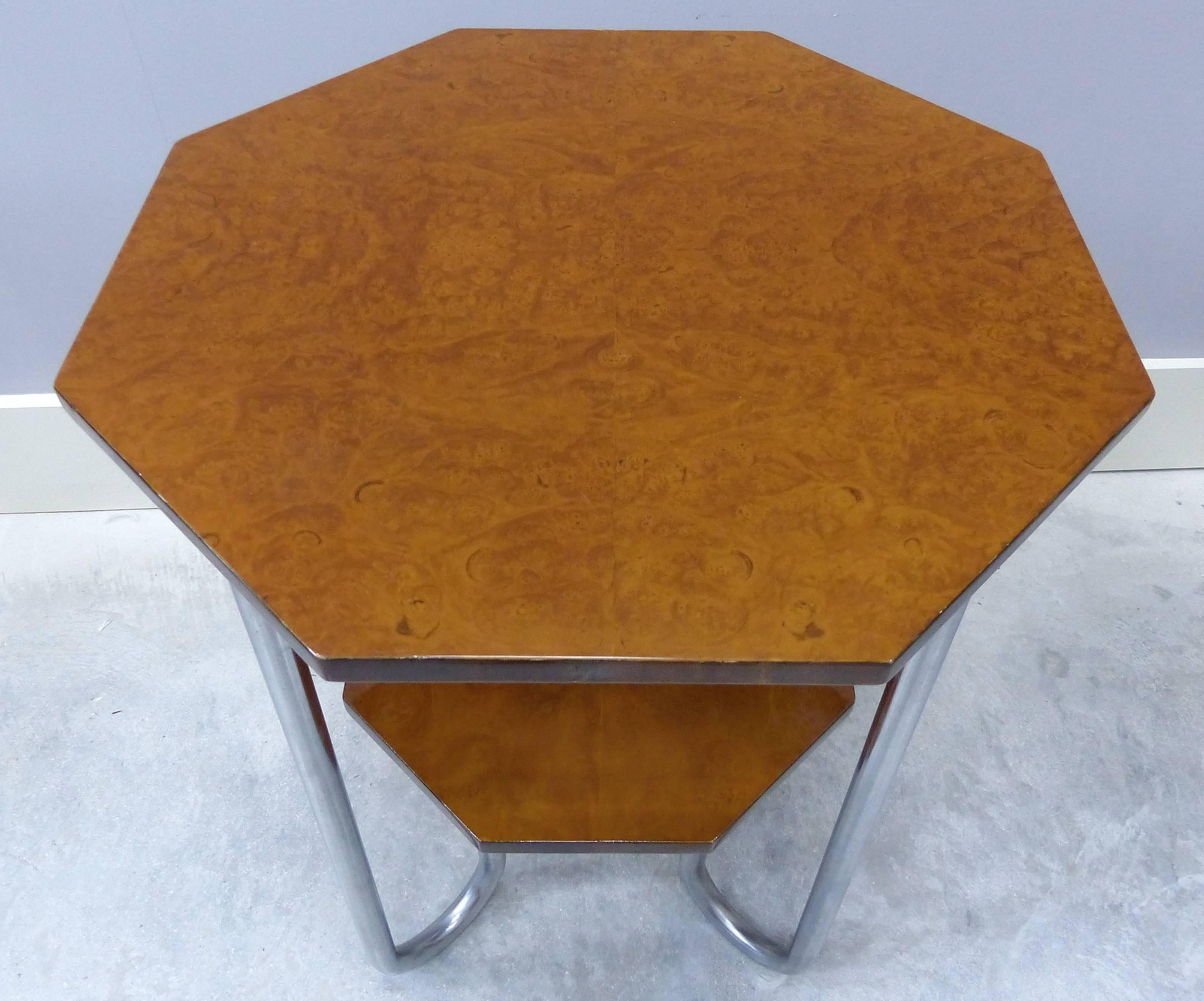 German Octagonal Side Tables by Andre Lurcat for Thonet