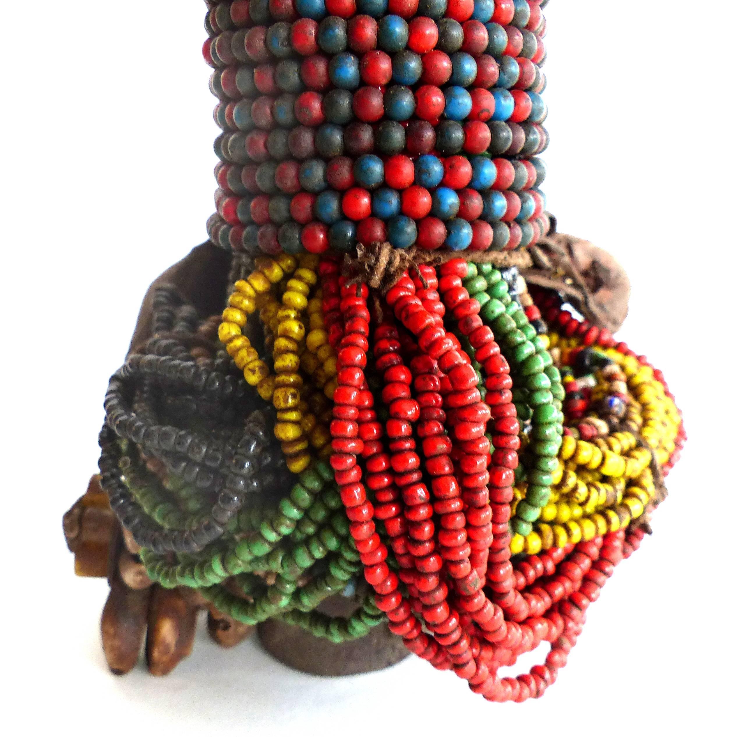 Cameroonian 20th Century African Beaded Fali Fertility Doll from Cameroon