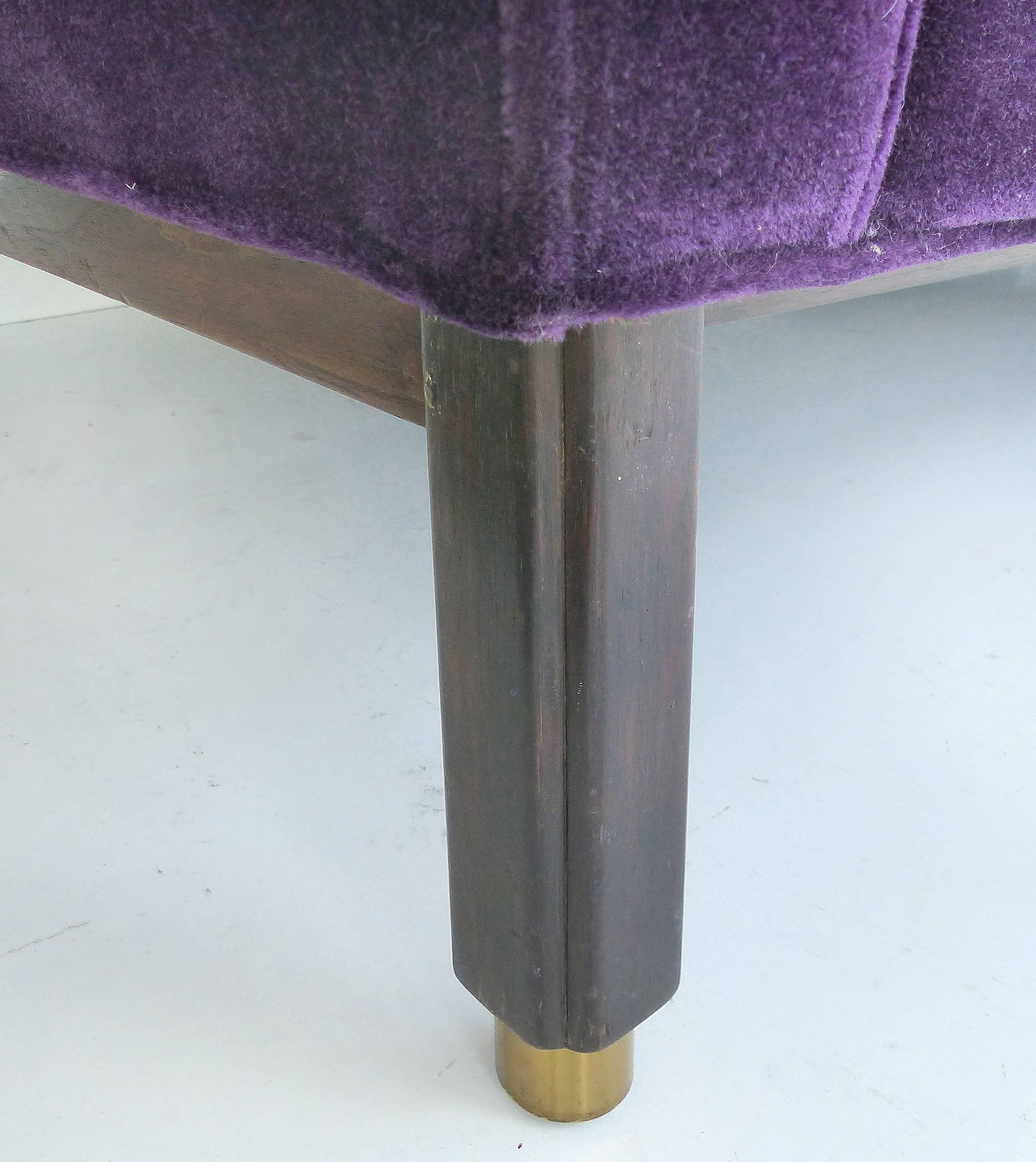 Brass Edward Wormley for Dunbar Tête-à-Tête Sofa (Model 5944) , circa 1950