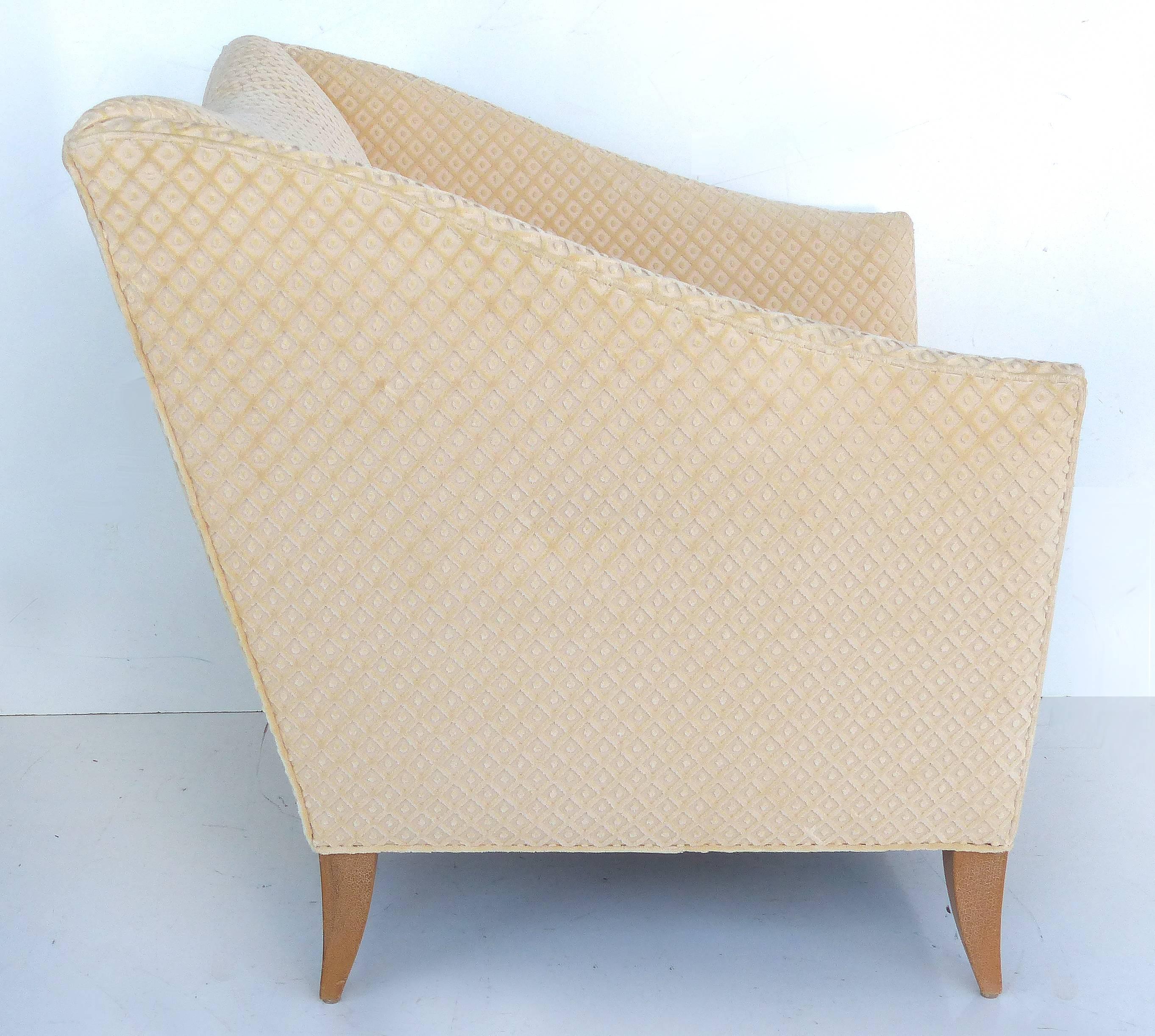 Sculptural Upholstered Club Chairs by Swaim, Pair In Good Condition In Miami, FL
