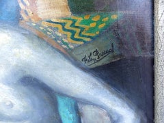 Felix Pascual Original Oil Painting on Canvas "Woman in Studio", Spain, 1930s